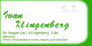 ivan klingenberg business card